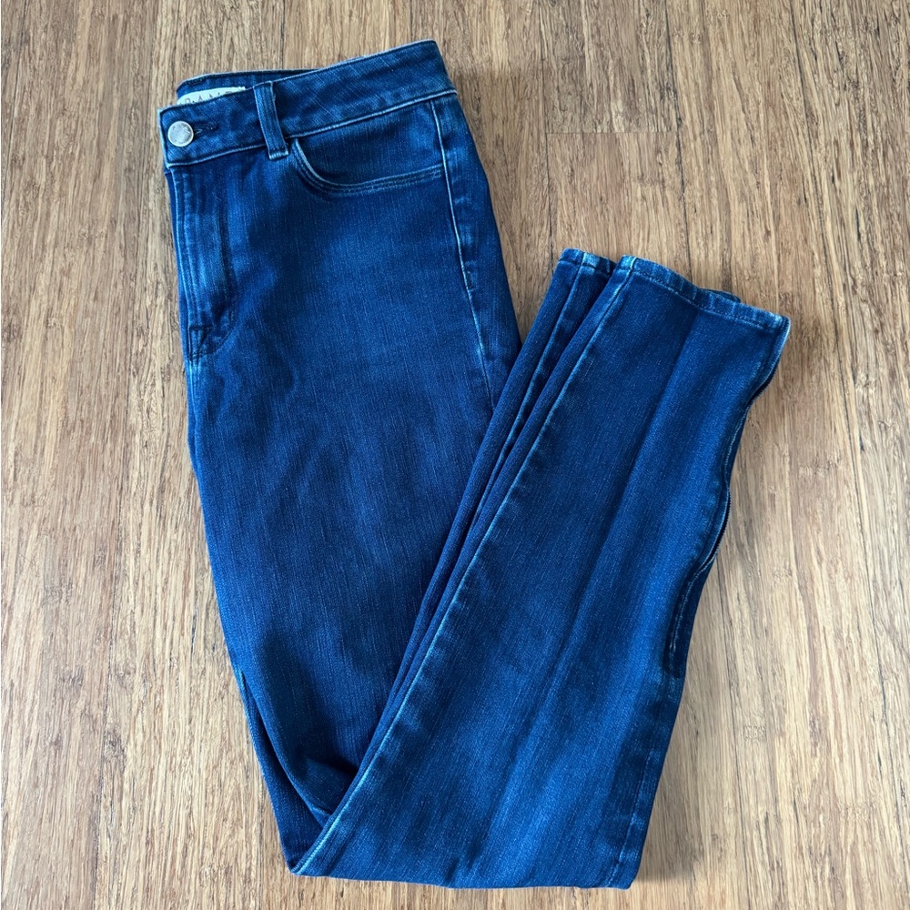 J Brand Blue Ankle Zip Skinny Jeans